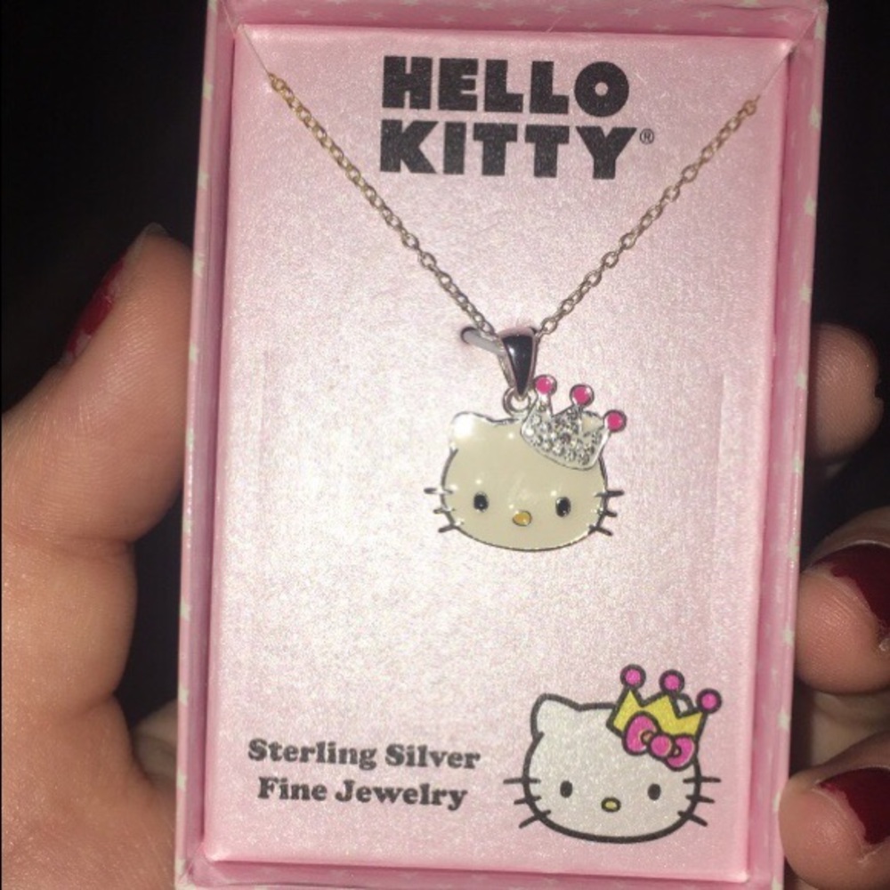 Sterling silver Hello Kitty princess necklace